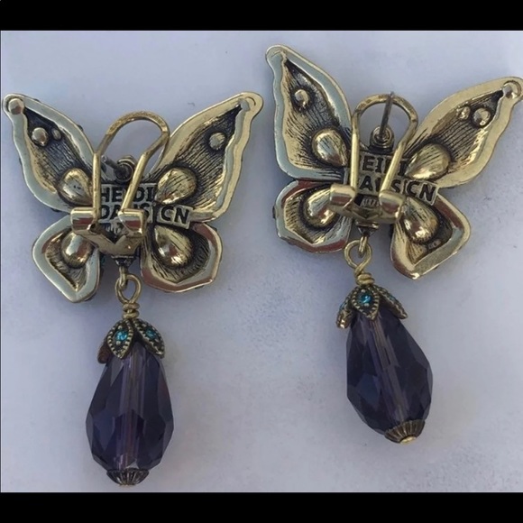 Heidi Daus “Monarch Magic” Crystal Butterfly Earrings - Picture 2 of 3